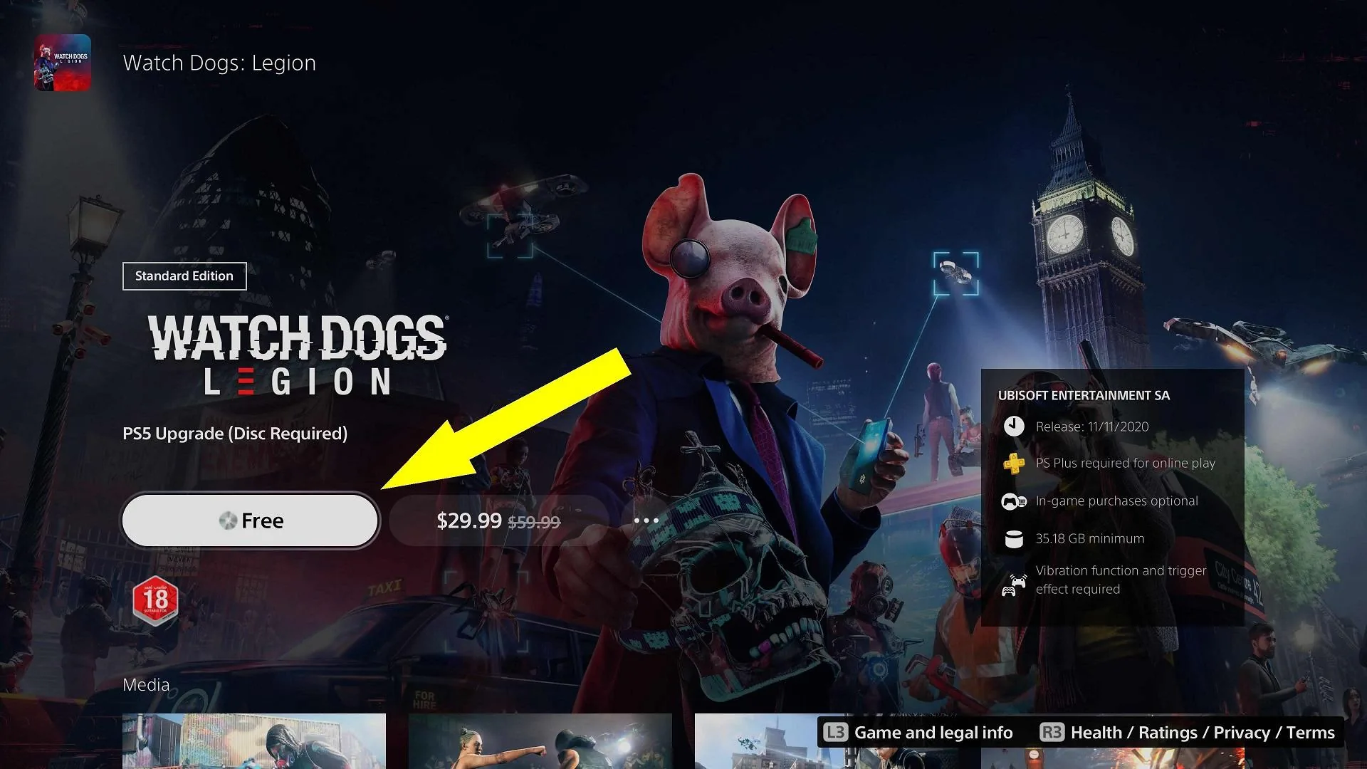 free upgrade ps4 game disc to ps5