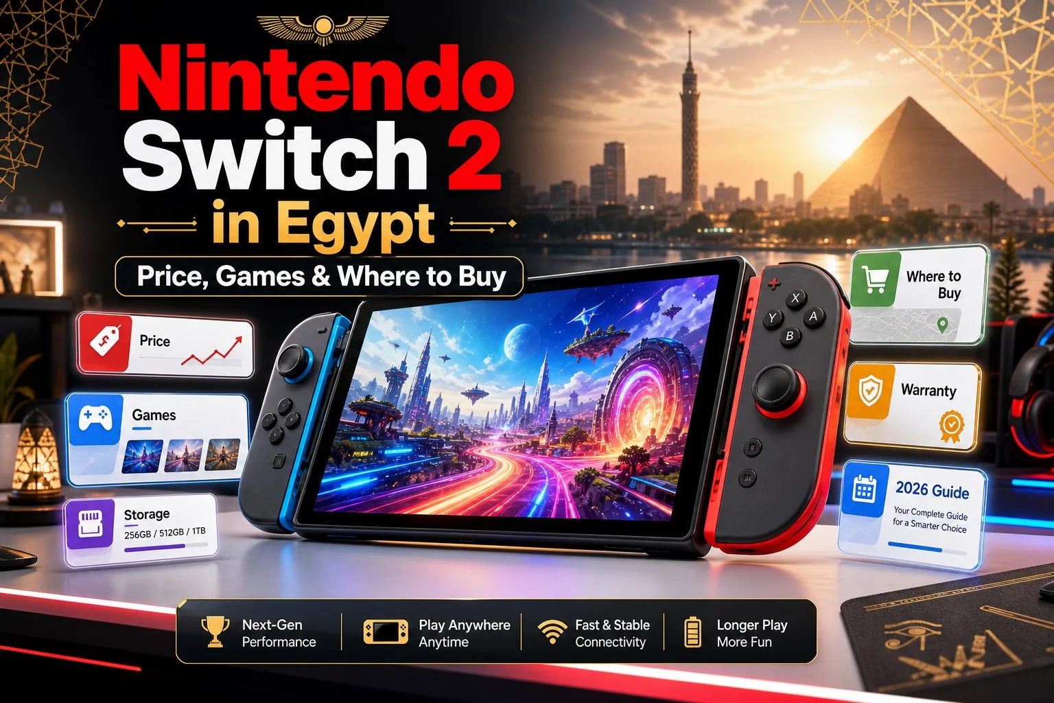 Nintendo Switch 2 in Egypt guide covering price games warranty and where to buy