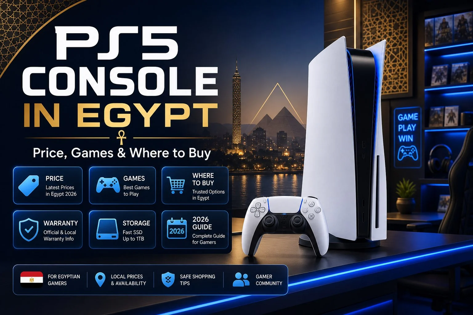 PS5 console in Egypt guide covering price games warranty and where to buy
