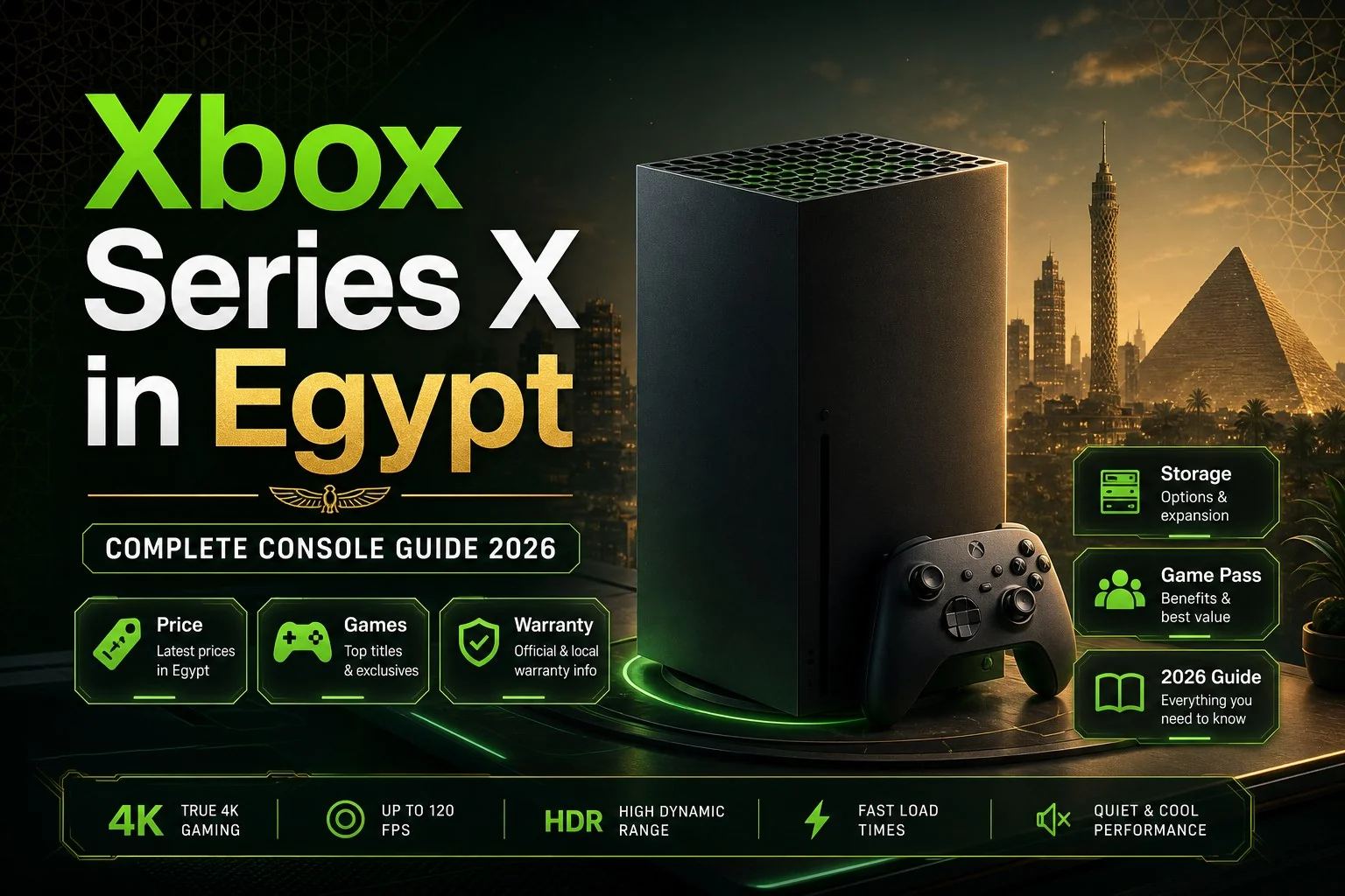 Xbox Series X in Egypt complete console guide for 2026 with games warranty and Game Pass