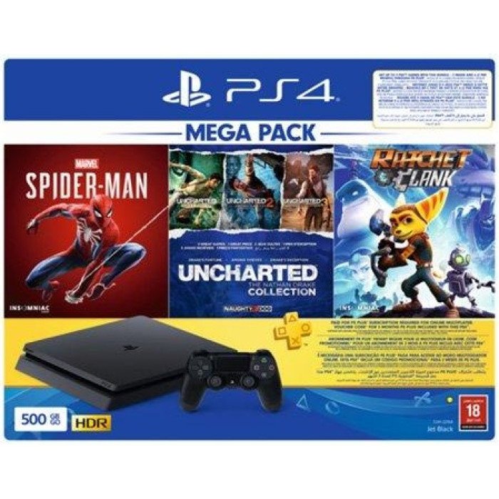 Sony PS4 500 GB Slim Console + 5 Games + 3 month plus uae