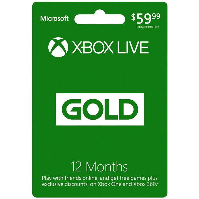 Microsoft Xbox LIVE 12 Month Gold Membership 