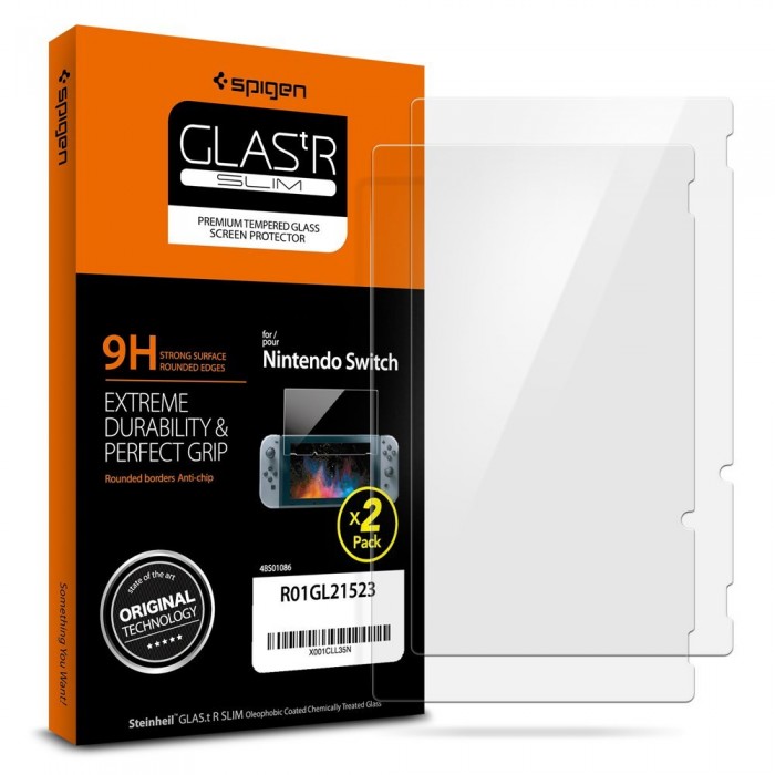 Spigen Nintendo Switch Screen Protector Tempered Glass / 2 Pack / 9H Hardness for Nintendo Switch 2017