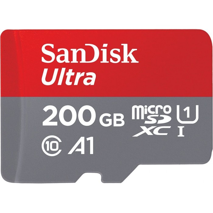 Sandisk Ultra 200GB Micro SDXC UHS-I Card with Adapter - 100MB/s U1 A1 - SDSQUAR-200G-GN6MA