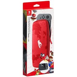 Nintendo Switch Carrying Case & Glass Screen Protector - Super Mario Odyssey Edition