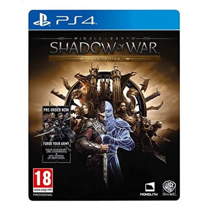 Middle Earth Shadow of War Gold Edition PS4 Limited Steelcase Edition 