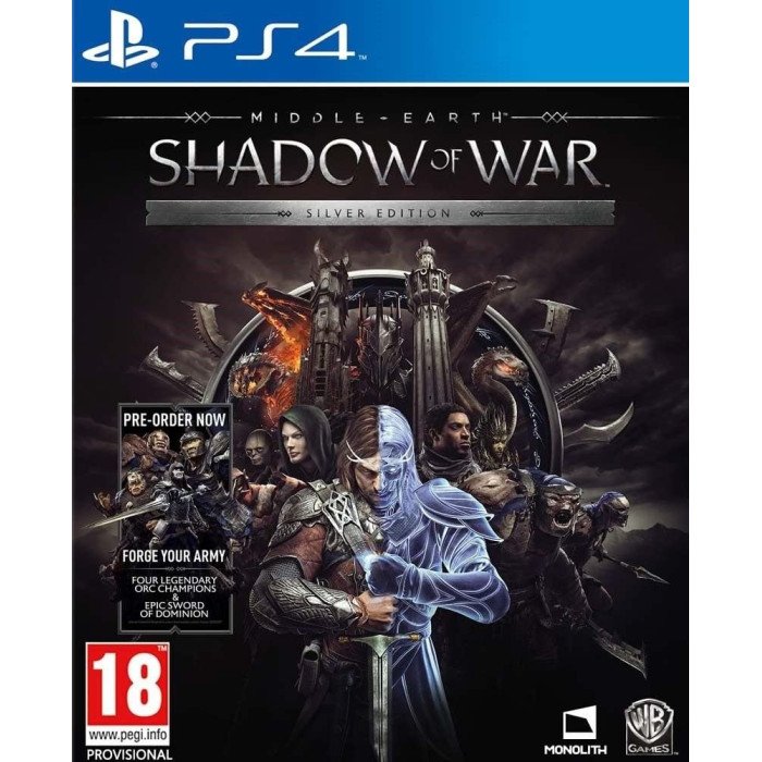 Middle Earth Shadow of War Silver Edition PS4 Steelbook