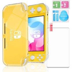 TPU Case for Nintendo Switch Lite, Clear Protective Case for Nintendo Switch Lite with Tempered Glass Screen Protector - Clear