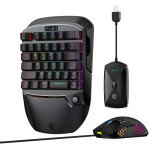 Gaming Keyboard and Mouse for PS4, Xbox One, Nintendo Switch, PC, GameSir VX2 AimSwitch Wireless Keyboard and Mouse Adapter with RGB Backlit, Controller Adapter for Computer and Consoles, 36 Keys