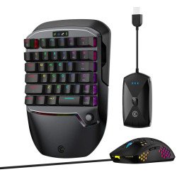 Gaming Keyboard and Mouse for PS4, Xbox One, Nintendo Switch, PC, GameSir VX2 AimSwitch Wireless Keyboard and Mouse Adapter with RGB Backlit, Controller Adapter for Computer and Consoles, 36 Keys