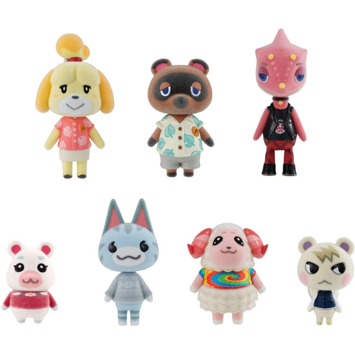Bandai Shokugan - Animal Crossing: New Horizons Villager Flocked Doll Collection, (Complete Figure Set) (BAN62706)