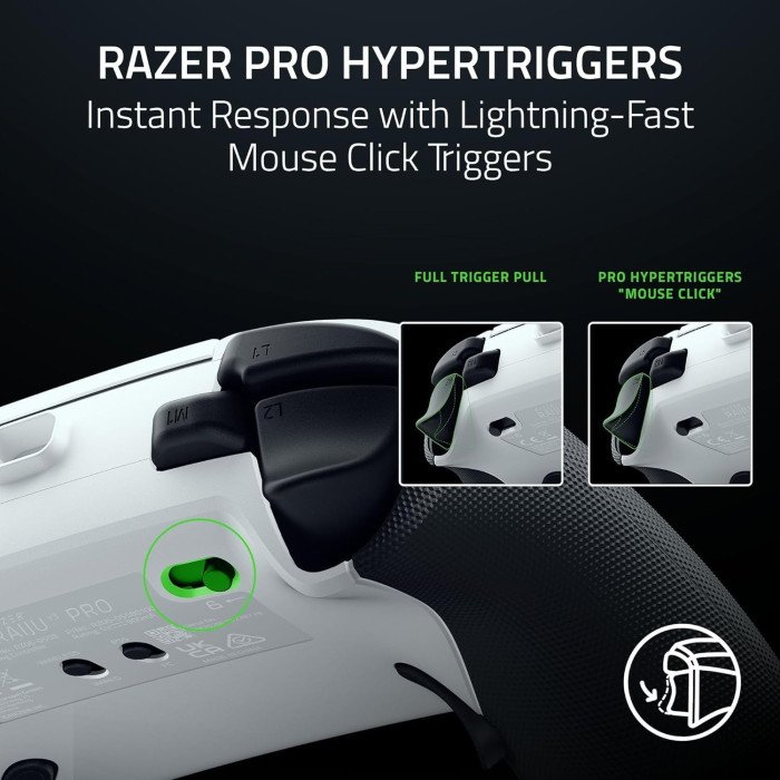Razer Raiju V3 Pro White Edition Wireless Controller for PS5 and PC Razer Raiju V3 Pro White Edition Wireless Controller for PS5 and PC
