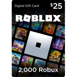 Roblox Gift Card $25 ( 2000 Robux ) Includes Exclusive Virtual Item- Online Game Code