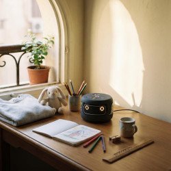 Yango Yasmina Lite Smart Speaker for Kids -Touch Controls - Stories, Quran Recitation & Screen-free Content, Khaleeji Arabic & English, Grey
