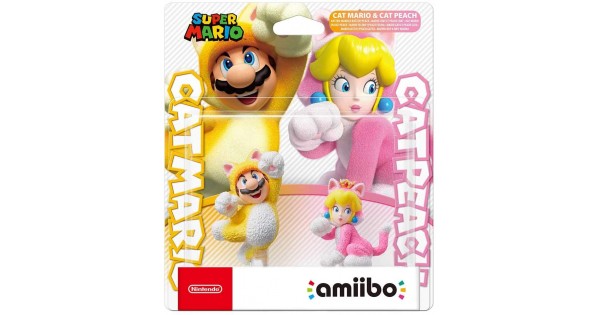 amiibo cat mario & cat peach double pack