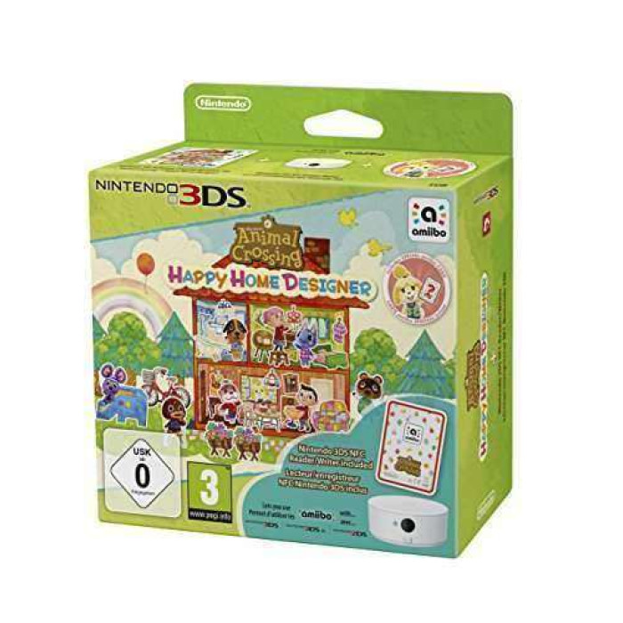 Animal Crossing: Happy Home Designer + Amiibo Card + NFC Reader / Writer (Nintendo 3DS)