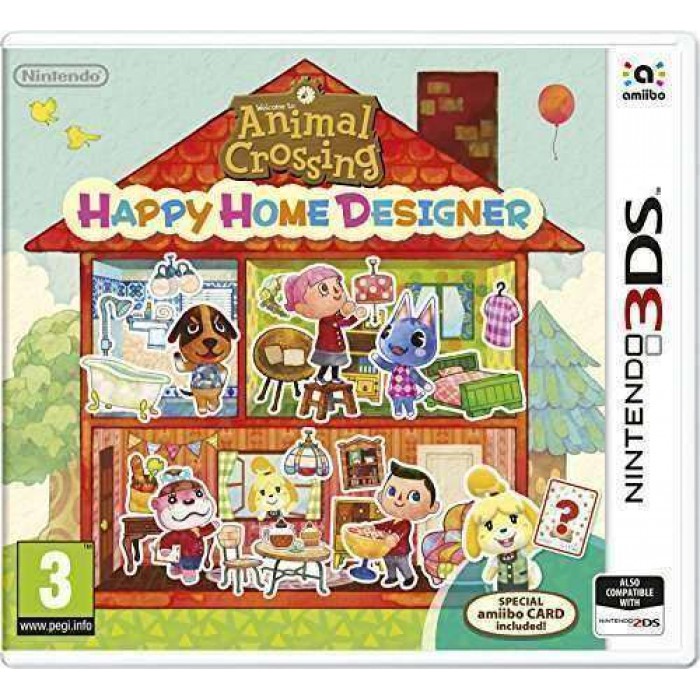 Animal Crossing: Happy Home Designer + Amiibo Card + NFC Reader / Writer (Nintendo 3DS)
