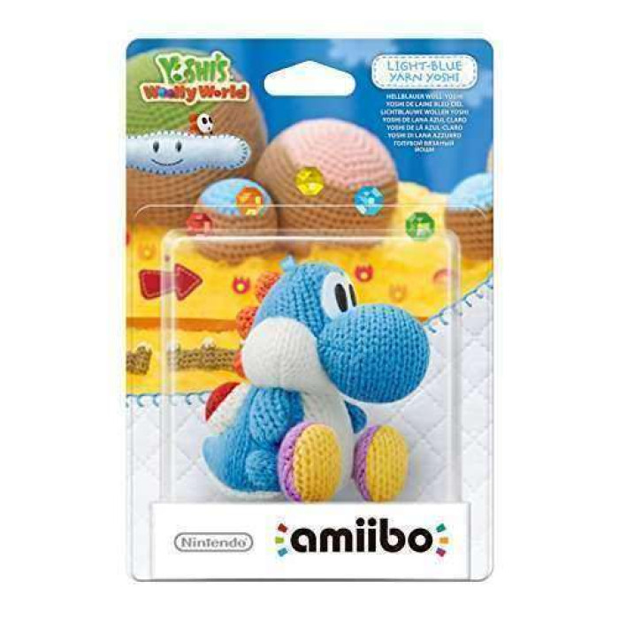 Light Blue Yarn Yoshi Amiibo